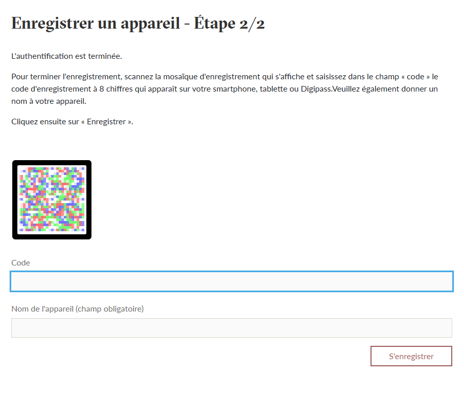 Step 5 - Register device 2/2